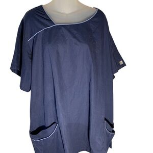 Butter Soft Navy Scrub Top